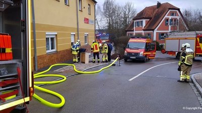 Einsatz Wohnungsbrand Straßenansicht